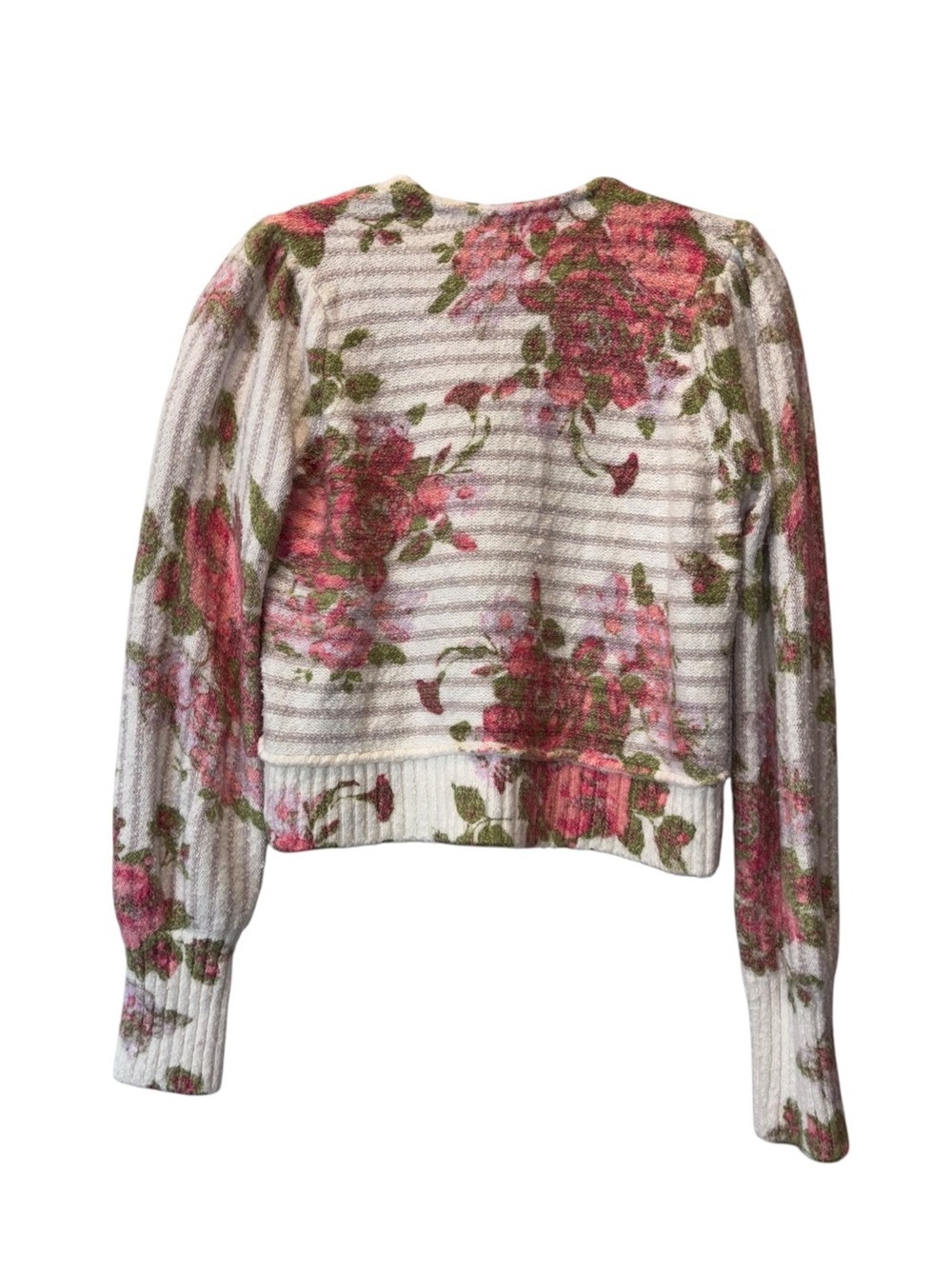 Free People Bed Of Roses Pullover Cropped Sweater Candy Combo M - Picture 10 of 16